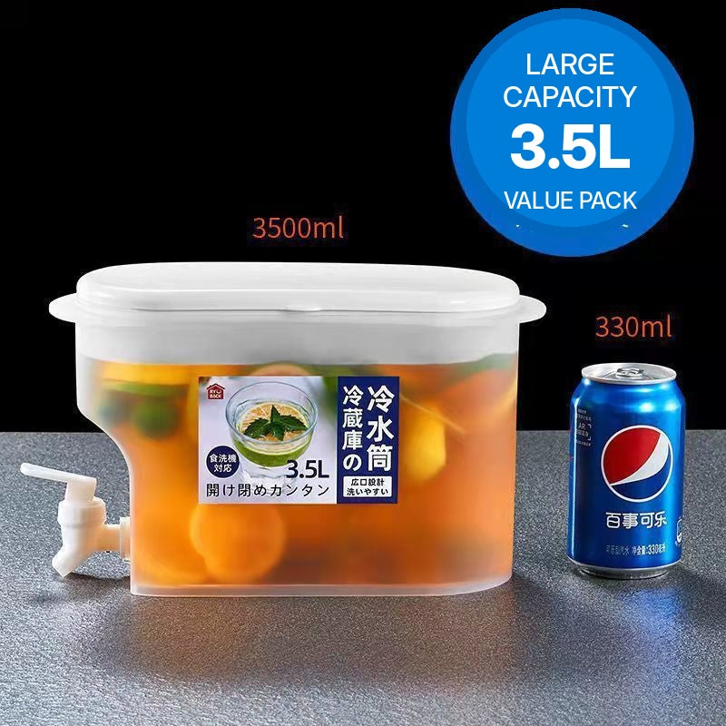 3.5L Fridge Beverage Dispenser with Tap for Cold Drinks