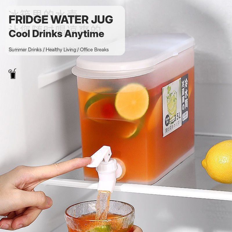 3.5L Fridge Beverage Dispenser with Tap for Cold Drinks