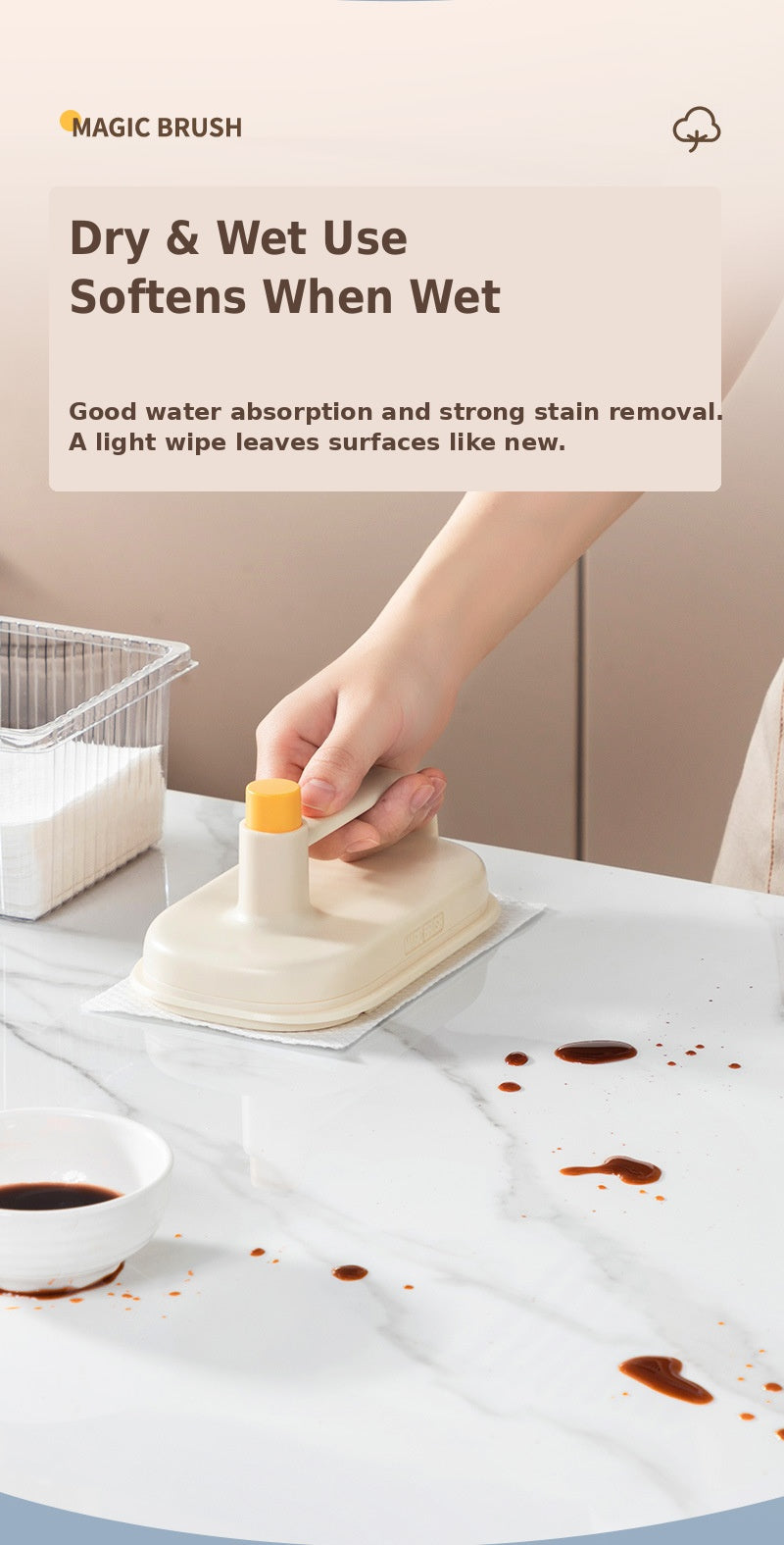 Disposable Cleaning Wipes for Kitchen Grease & Home Cleaning