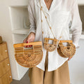 Pearl Woven Bamboo Handbag