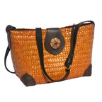 Vintage Straw Woven Crossbody Bag