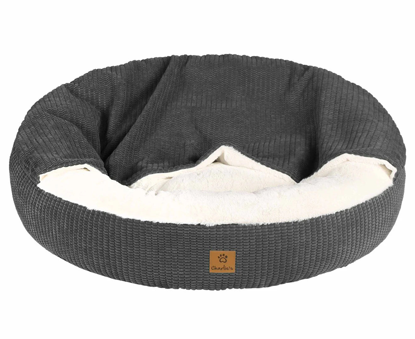 Charlie'S Large Hooded Pet Nest - Charcoal