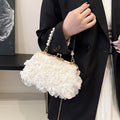 Pearl Shell Flower Evening Bag