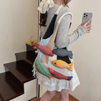 Boho Tassel Knit Tote Bag