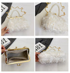 Pearl Shell Flower Evening Bag