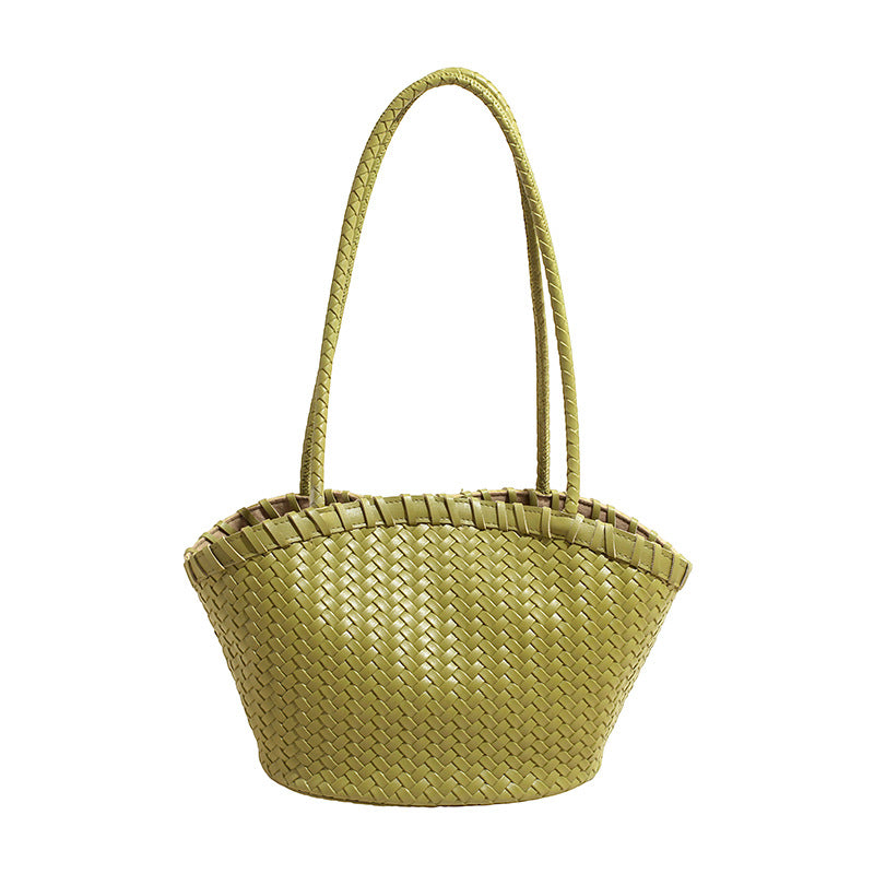 Large woven shoulder tote bag
