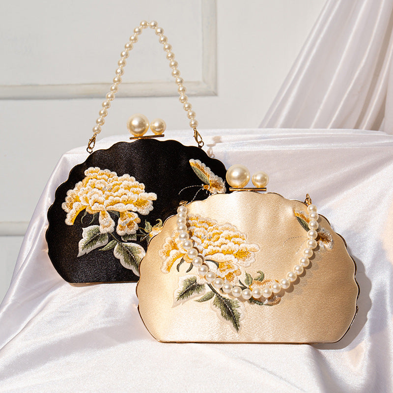 Chinese Embroidered Handbag Vintage Floral Crossbody Elegant Bag