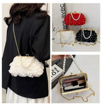 Pearl Shell Flower Evening Bag