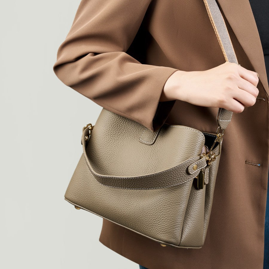 PU bucket shoulder bag