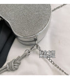 Crystal Heart Evening Crossbody Bag