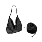 Large straw woven tote bag