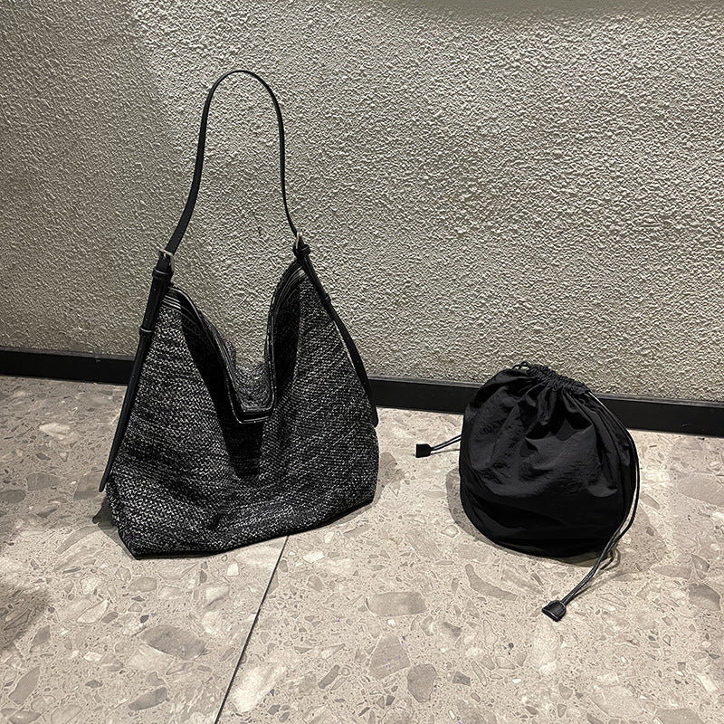 Large Straw Woven Tote Bag