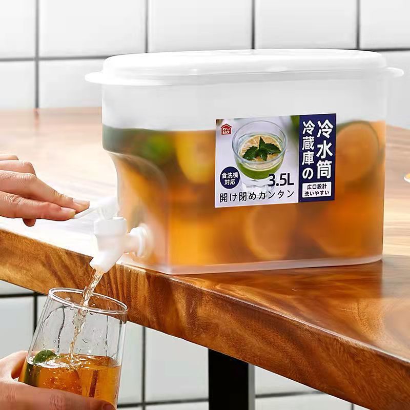 3.5L Fridge Beverage Dispenser with Tap for Cold Drinks