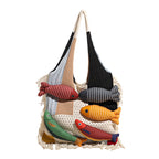 Boho Tassel Knit Tote Bag