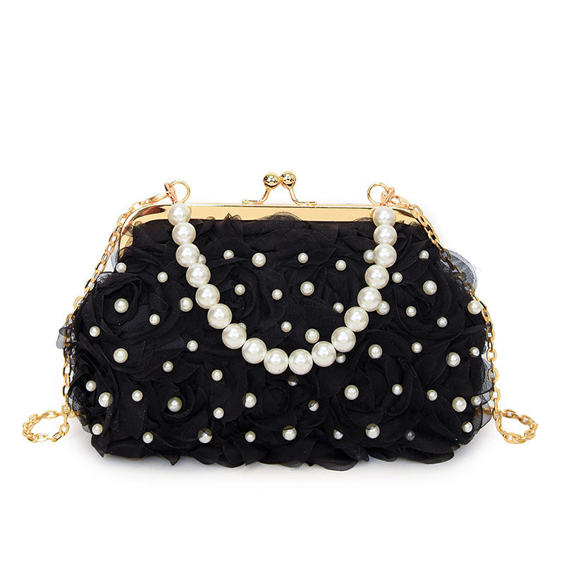 Pearl Shell Flower Evening Bag