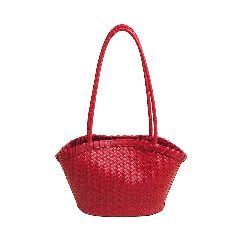 Large Woven Shoulder Tote Bag