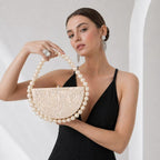 Vintage Pearl Acrylic Evening Clutch Bag