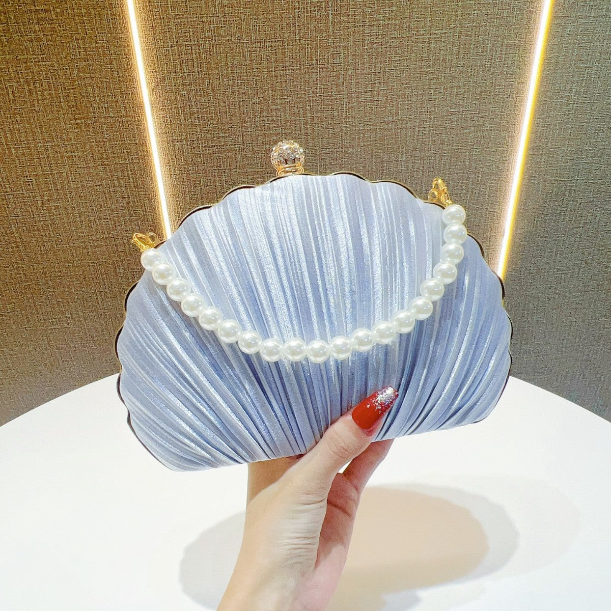 Pearl Shell Evening Clutch Bag