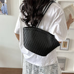 Large woven shoulder tote bag