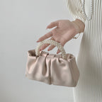 Pearl ruched mini handbag