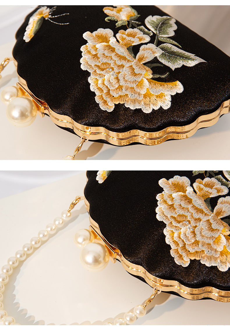 Chinese Embroidered Handbag Vintage Floral Crossbody Elegant Bag