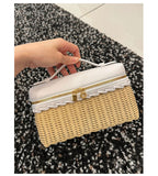 Mini handbag Kelly bag shoulder crossbody bamboo woven bag