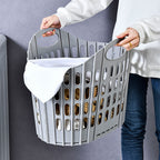 Foldable Hanging Laundry Basket for Bathroom & Bedroom Storage