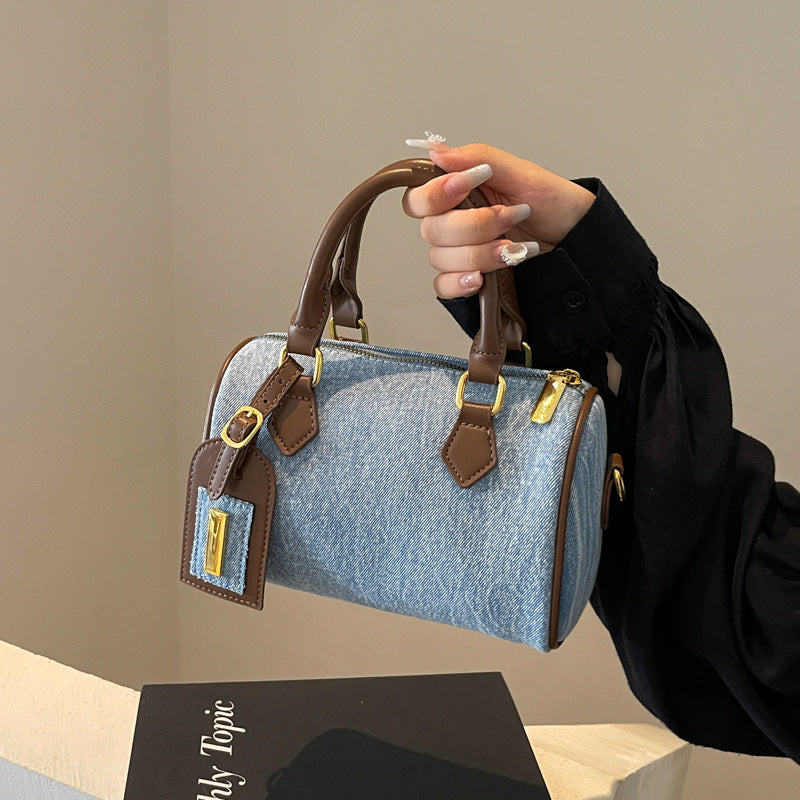 Vintage Denim Pillow Bag Shoulder Crossbody Casual Handbag