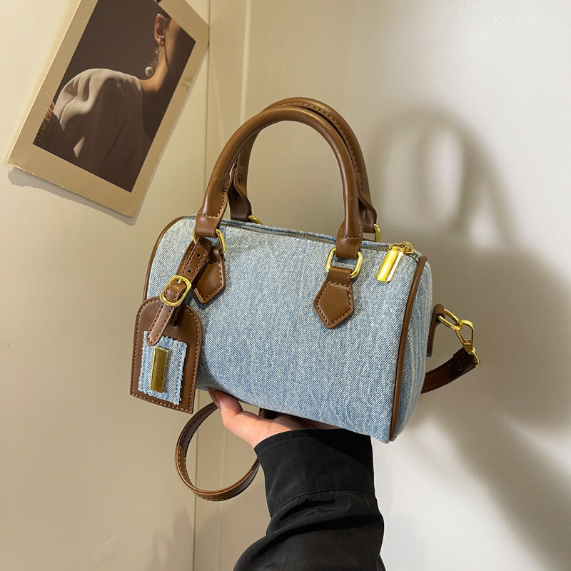 Vintage Denim Pillow Bag Shoulder Crossbody Casual Handbag