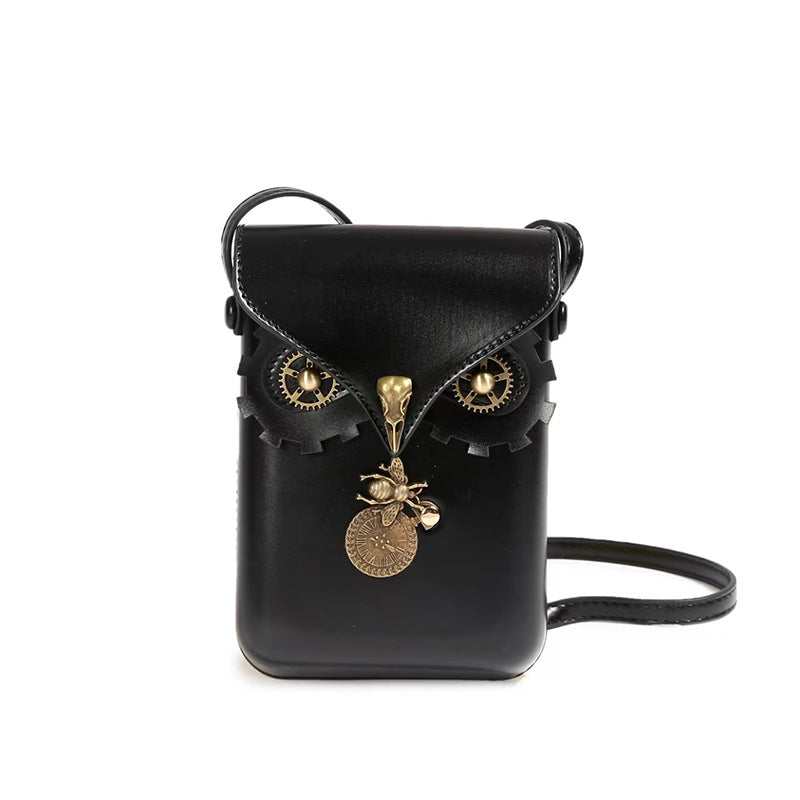Vintage Owl Crossbody Phone Bag