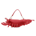 Lobster shape studded crossbody bag