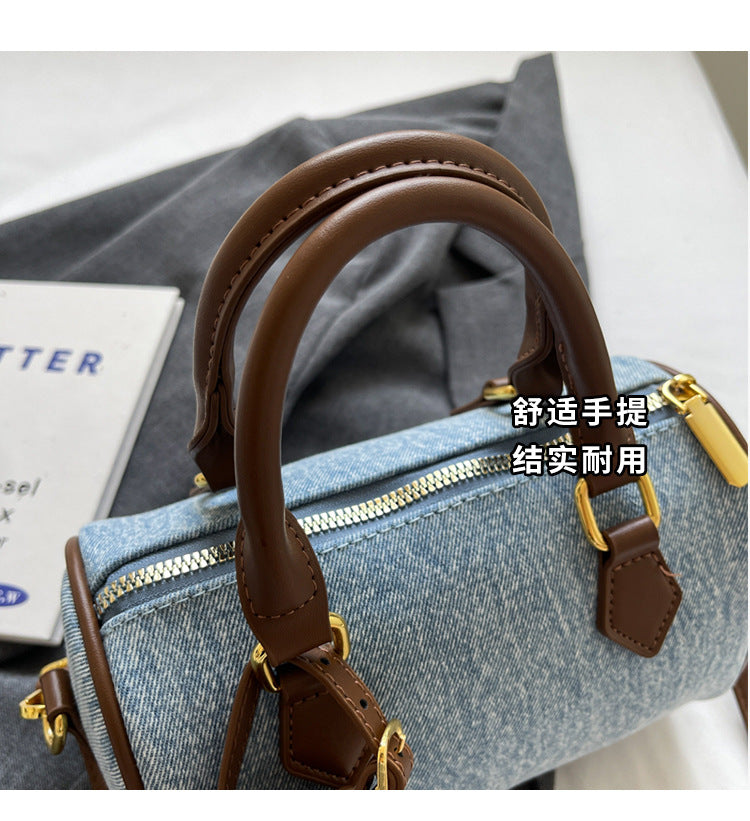 Vintage Denim Pillow Bag Shoulder Crossbody Casual Handbag