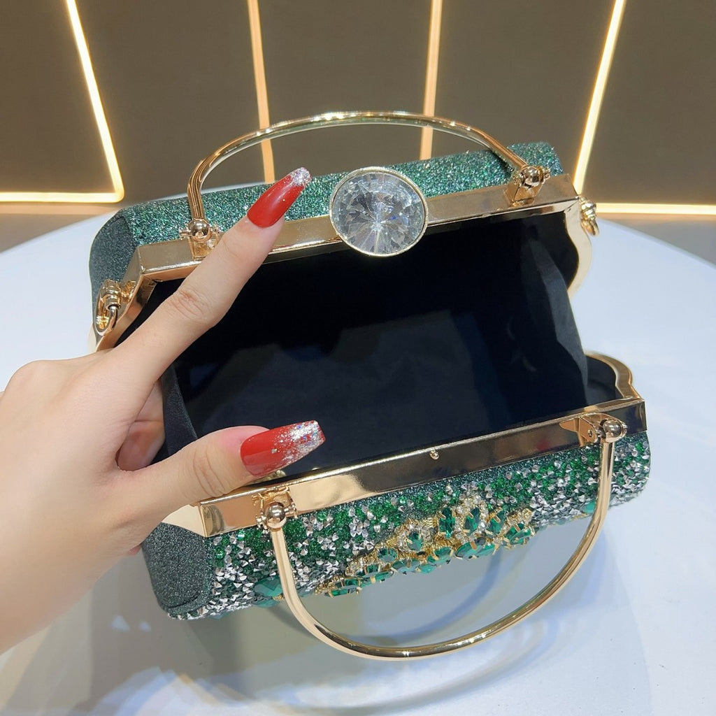 Luxury Crystal Evening Clutch Bag Sparkly Rhinestone Handbag