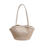 Large woven shoulder tote bag