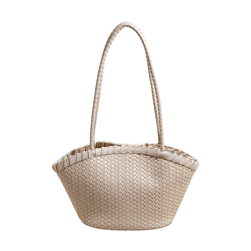 Large woven shoulder tote bag