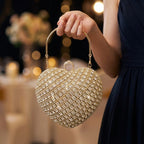 Crystal Heart Evening Clutch Bag