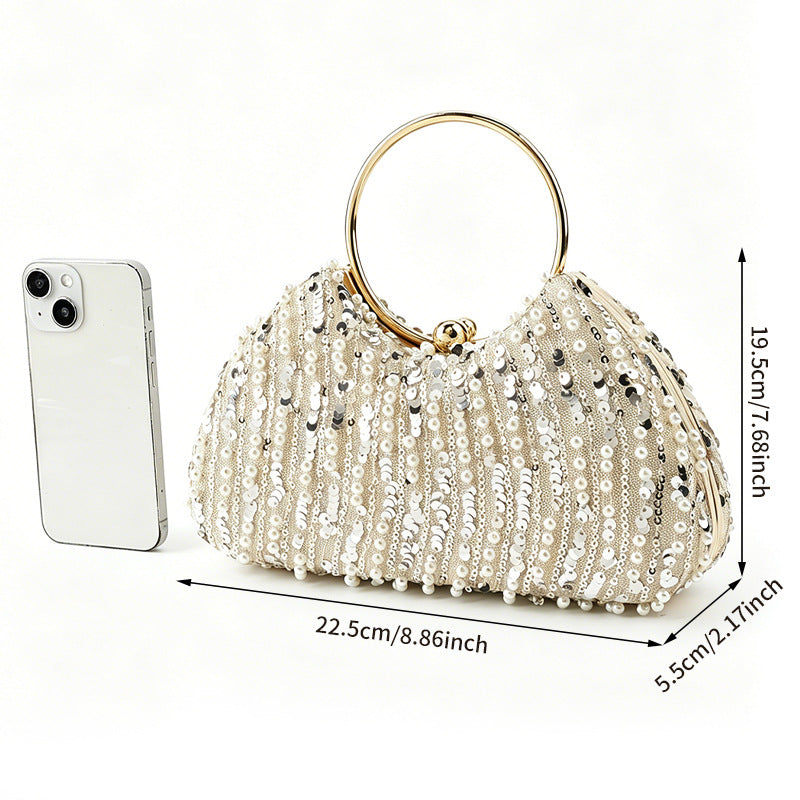 Luxury Rhinestone Evening Clutch Sparkly Crystal Handbag Wedding Party Purse
