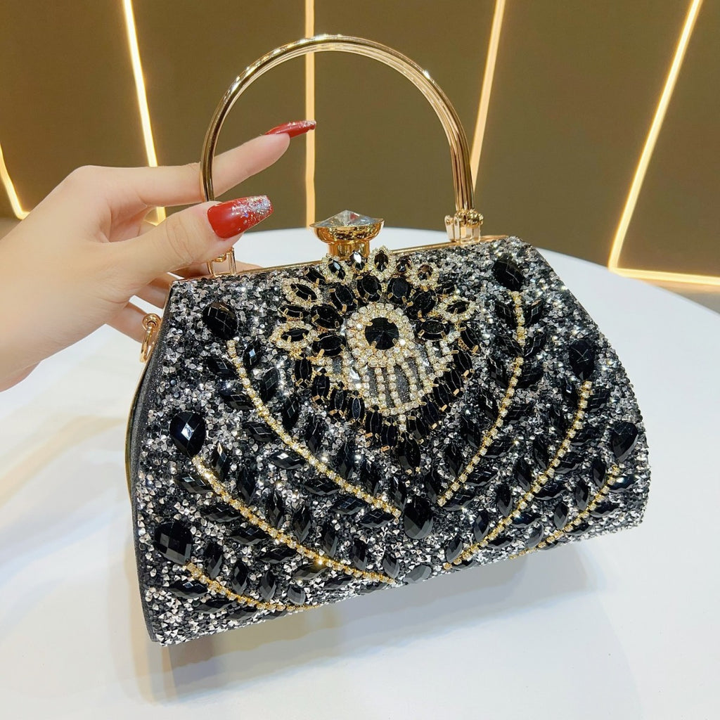 Luxury Crystal Evening Clutch Bag Sparkly Rhinestone Handbag