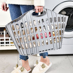 Foldable Hanging Laundry Basket for Bathroom & Bedroom Storage