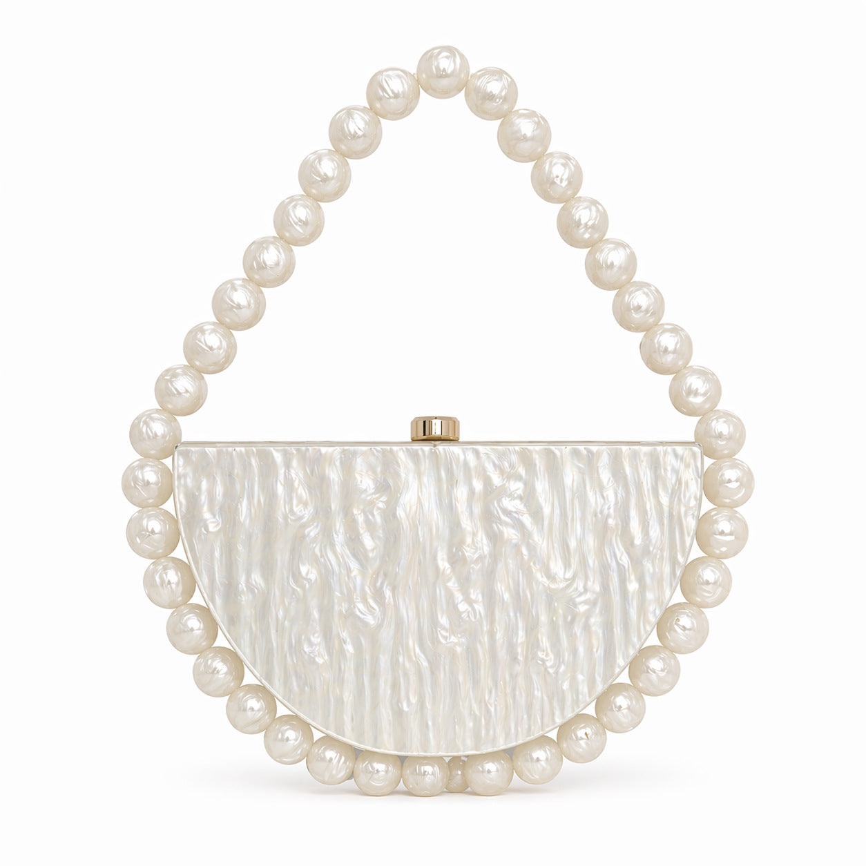 Vintage Pearl Acrylic Evening Clutch Bag