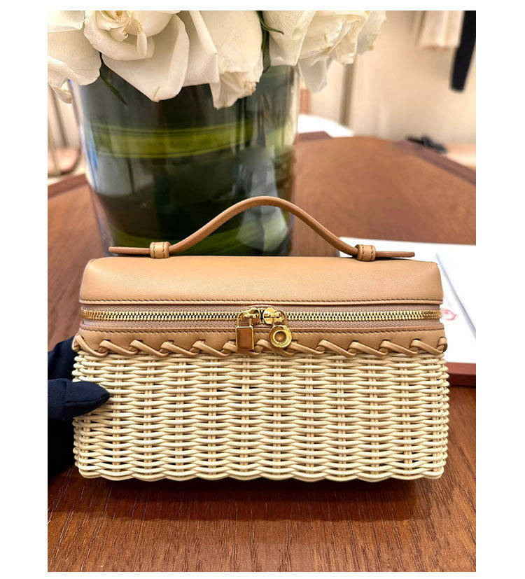 Mini handbag Kelly bag shoulder crossbody bamboo woven bag