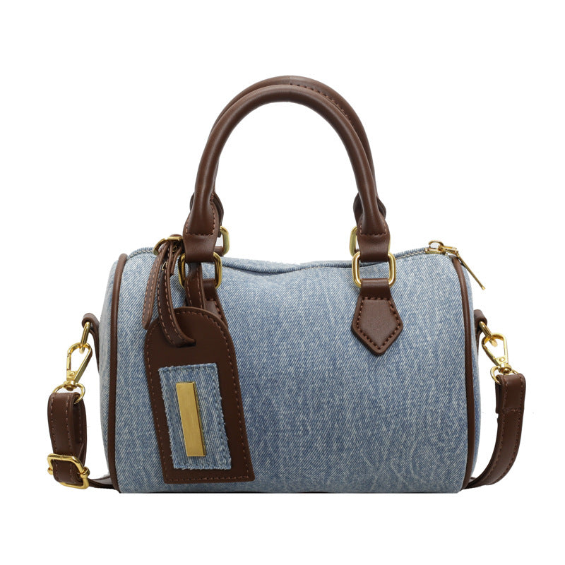 Vintage Denim Pillow Bag Shoulder Crossbody Casual Handbag