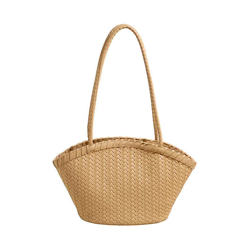 Large woven shoulder tote bag