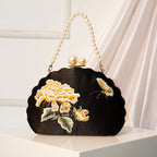 Chinese Embroidered Handbag Vintage Floral Crossbody Elegant Bag