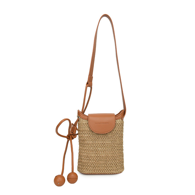 Mini Woven Phone Crossbody Bag