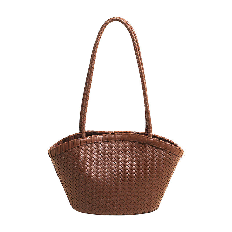 Large Woven Shoulder Tote Bag