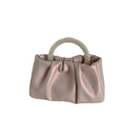 Pearl ruched mini handbag
