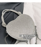 Crystal Heart Evening Crossbody Bag