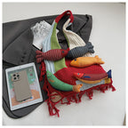 Boho Tassel Knit Tote Bag