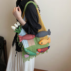 Boho Tassel Knit Tote Bag